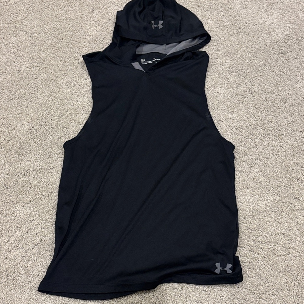 Under Armour Midnight Black Hooded Tank